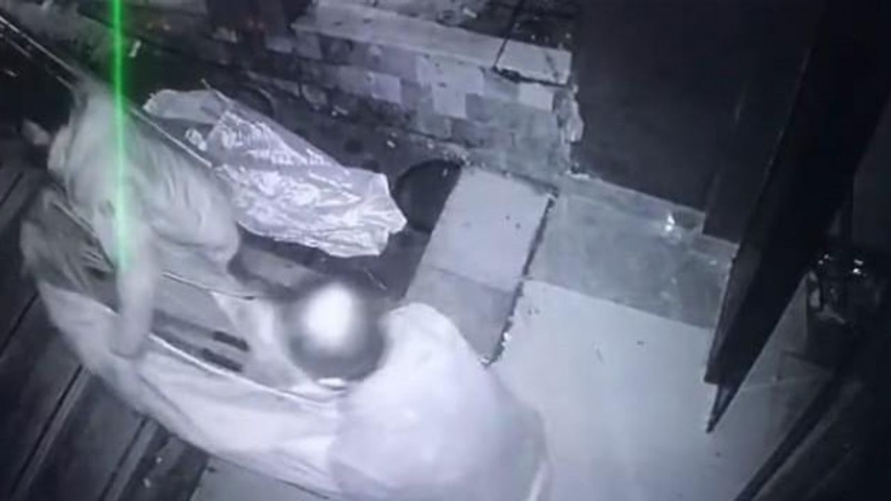 Malatya’da hasarlı apartmanı ikinci kez soyan hırsızlar kameraya yakalandı