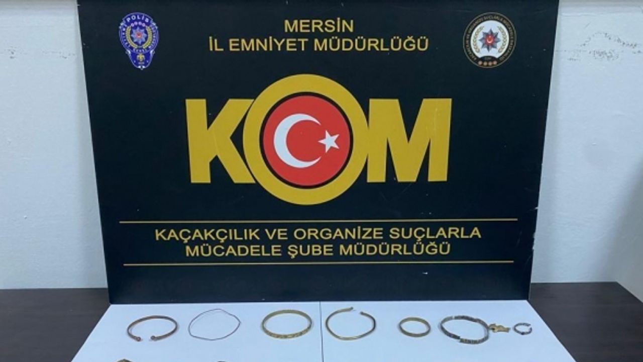 Mersin’de tarihi eser operasyonu bir çok obje ele geçirildi