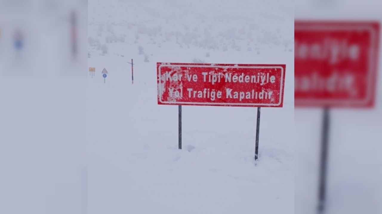 Muş-Kulp karayolu kar ve tipi nedeniyle ulaşıma kapatıldı