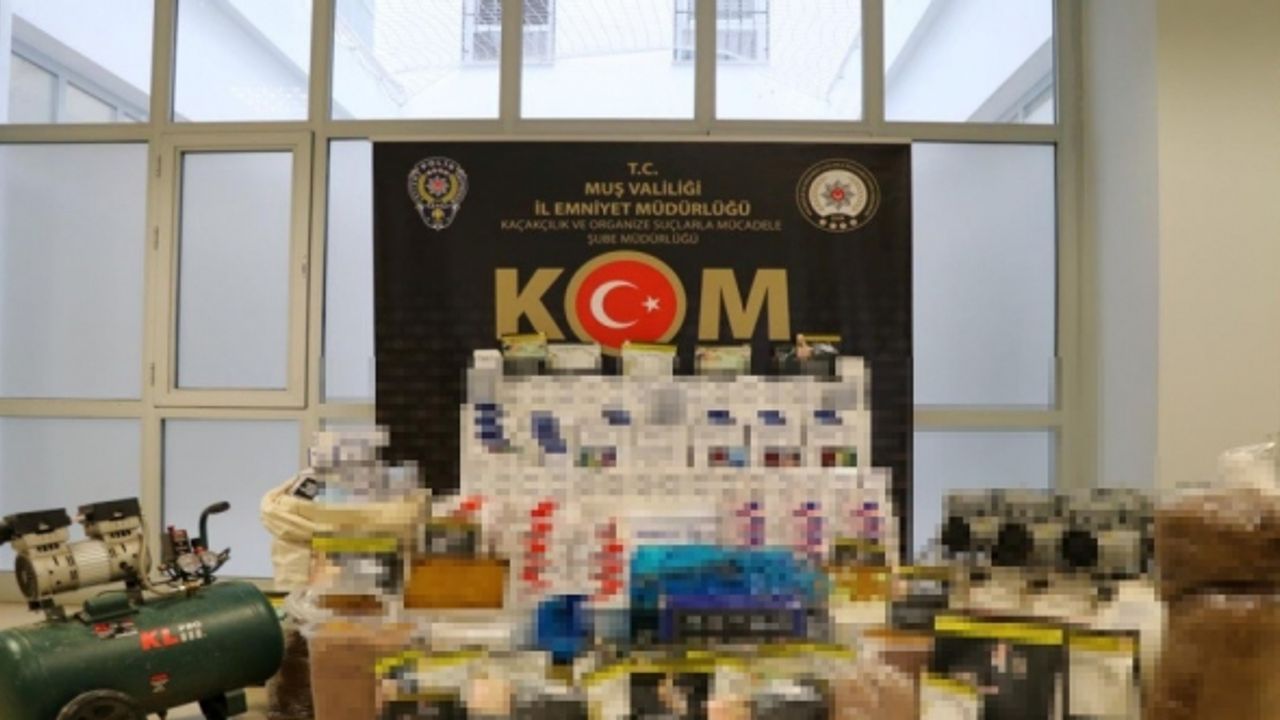 Muş’ta bandrolsüz sigara ve tütün ürünleri ele geçirildi