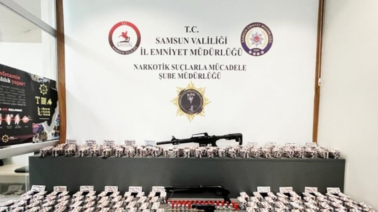 Samsun’da 25 bin 357 adet sentetik ecza ele geçirildi: 1 gözaltı