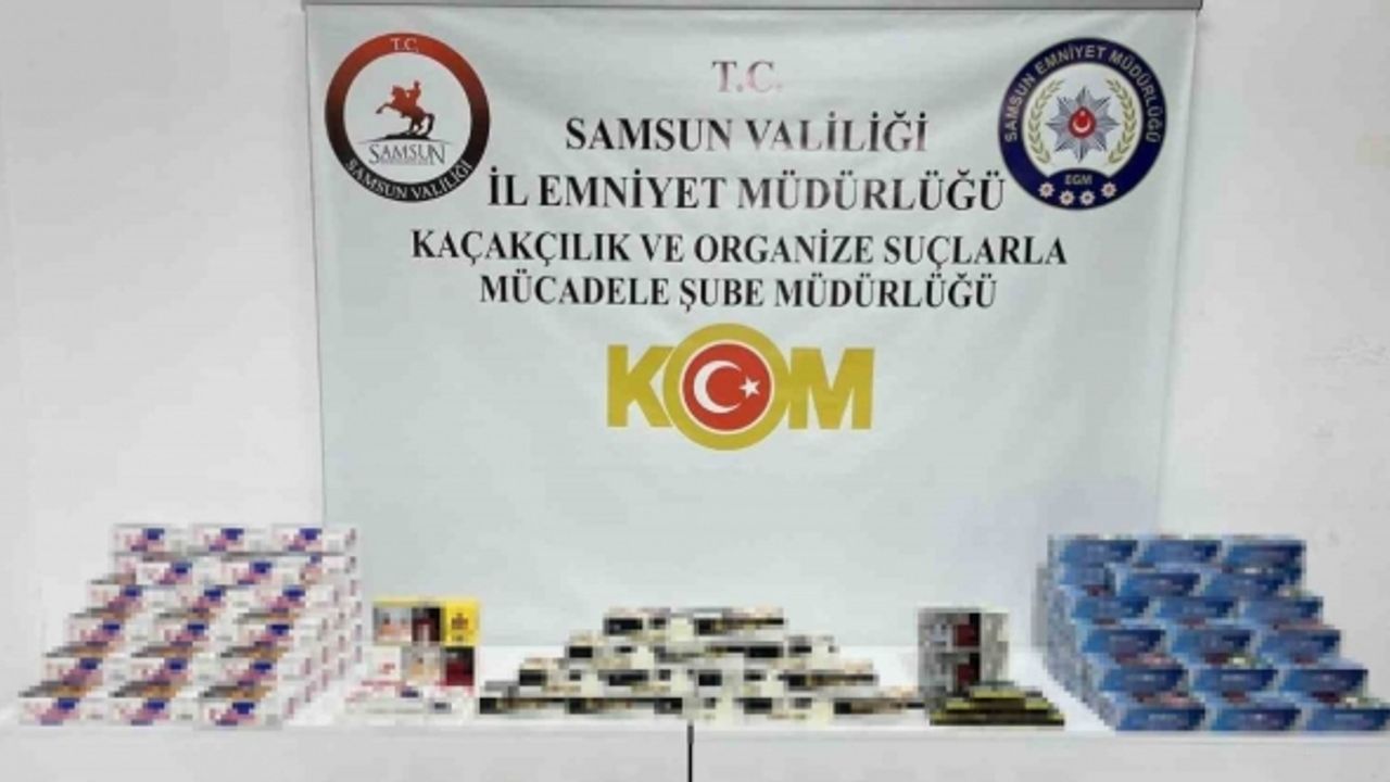 Samsun’da 30 bin boş ve 4 bin 120 doldurulmuş makaron ele geçirildi