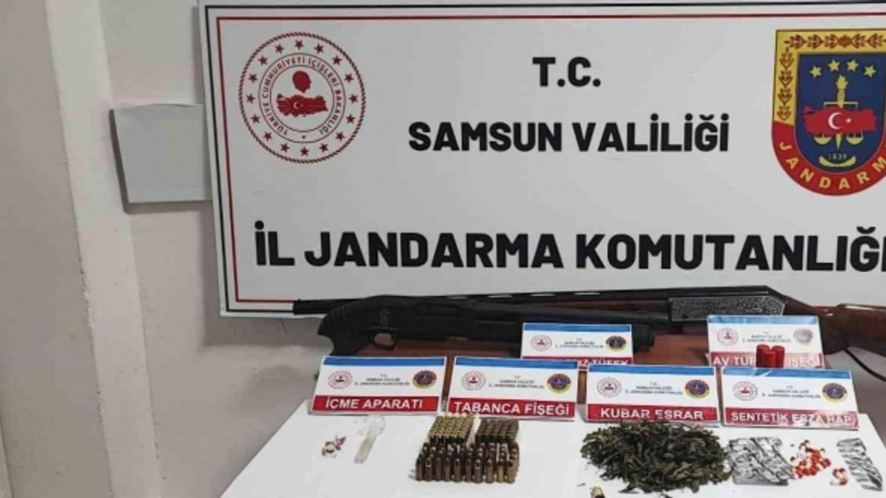 Samsun’da bir evde uyuşturucu ve silah ele geçirildi