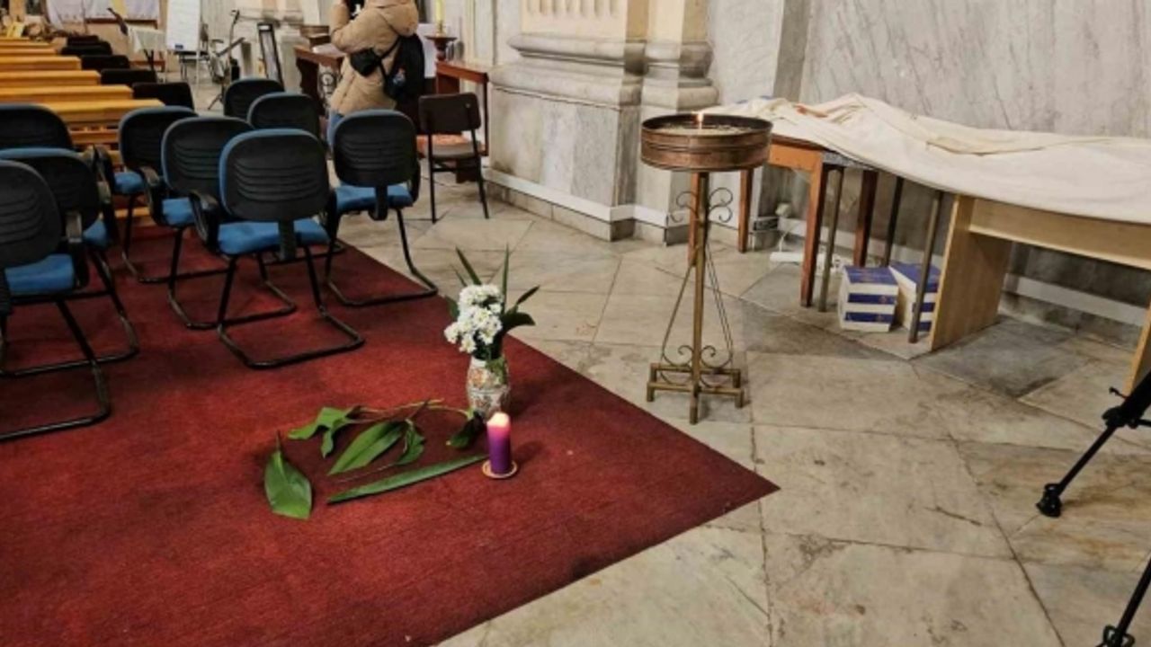 Silahlı saldırının yaşandığı Santa Maria Kilisesi böyle görüntülendi