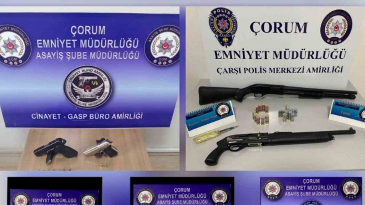 Şok uygulamada silah ve uyuşturucu madde ele geçirildi