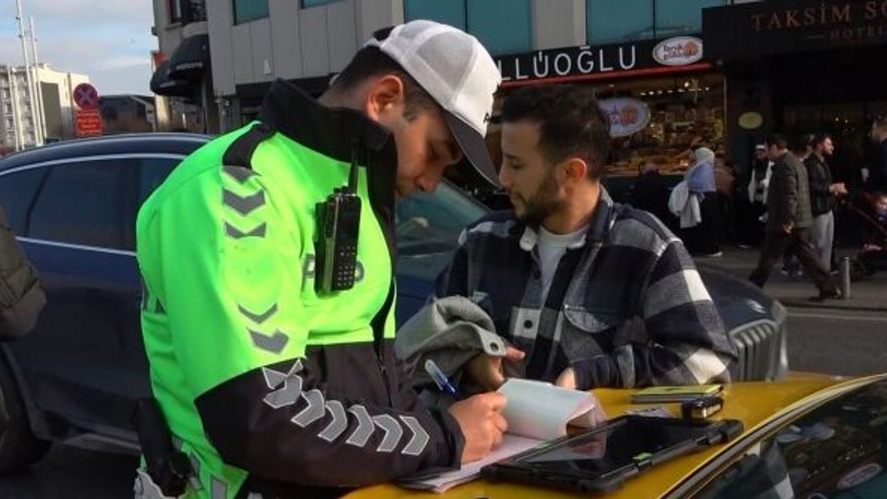 Taksim’de yılın ilk ticari taksi denetimi yapıldı: 5 sürücüye 32 bin TL ceza