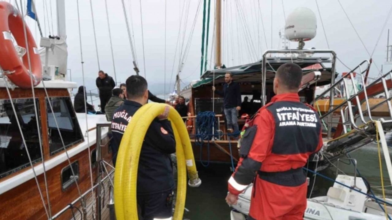 Ünlü spikerin batmak üzere olan teknesi son anda kurtarıldı