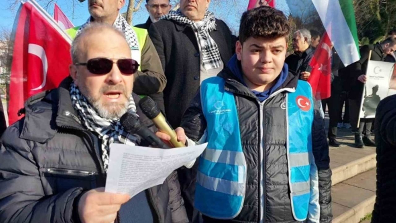 Zonguldak’ta teröre tepki, Gazze’ye destek yürüyüşü düzenlendi