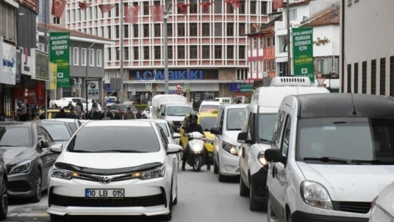 Balıkesir’de Ocak ayında araç sayısı 590 bin oldu