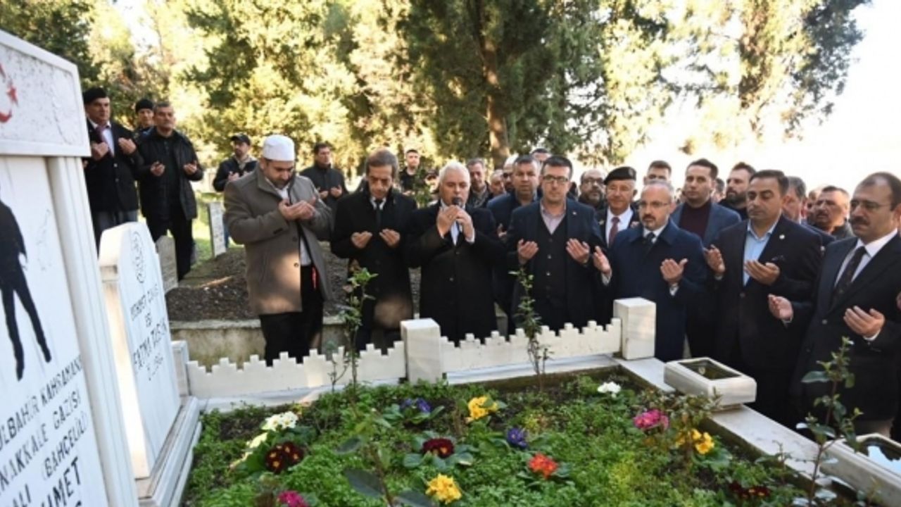 Çanakkale Zaferi’nin kahramanlarından Bigalı Mehmet Çavuş kabri başında anıldı