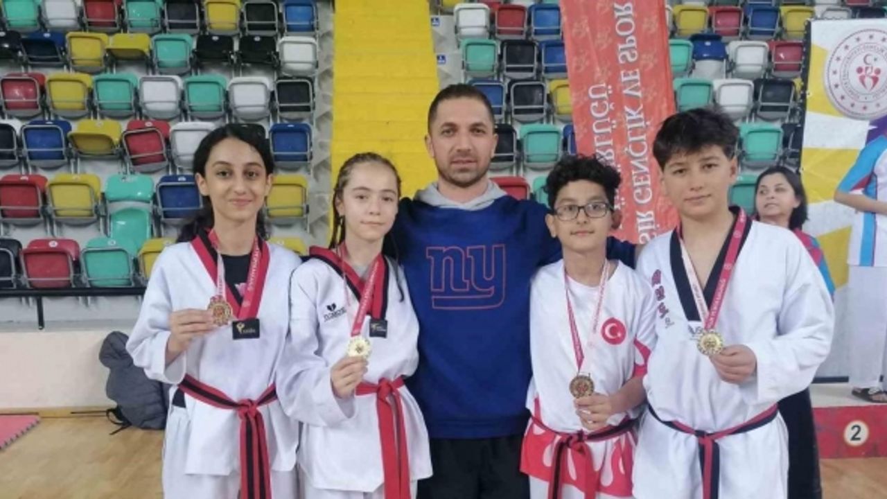 Edremitli ve Havranlı tekvandocular 4 altın madalya kazandı