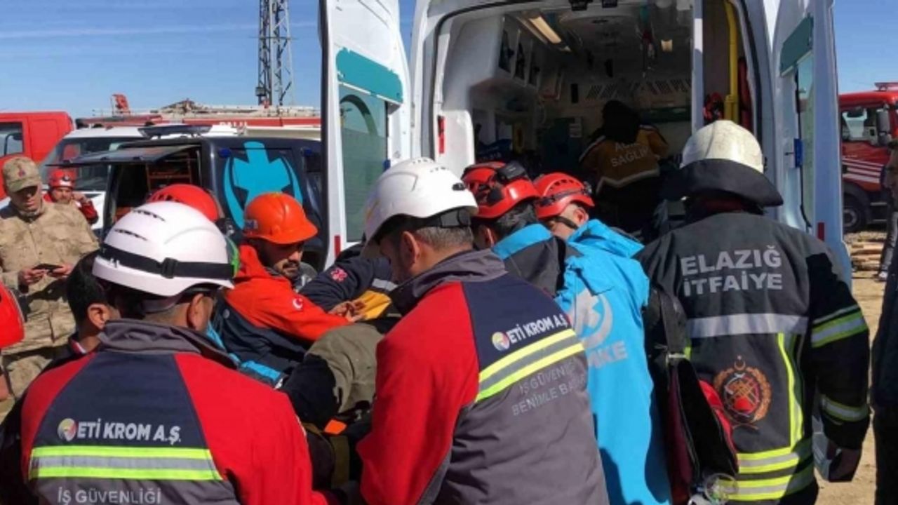 Elazığ’da maden ocağında göçük: 3 işçi kurtarıldı, 1 işçi göçük altında