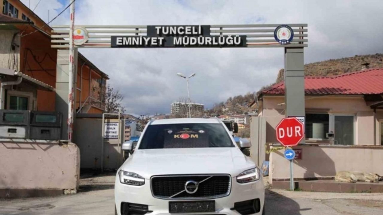 Interpol Europol Dairesi Başkanlığınca aranan araç Tunceli’de bulundu