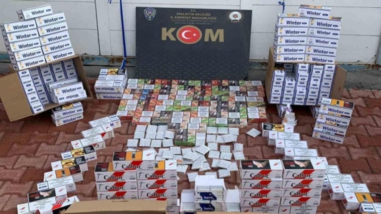 Malatya’da 778 bin adet kaçak makaron ele geçirildi