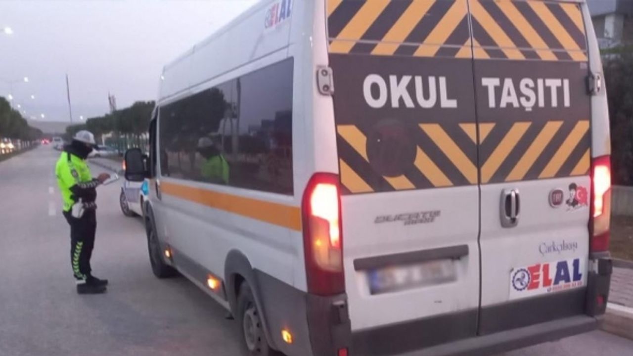 Manisa’da okul servislerine yönelik denetimler devam ediyor