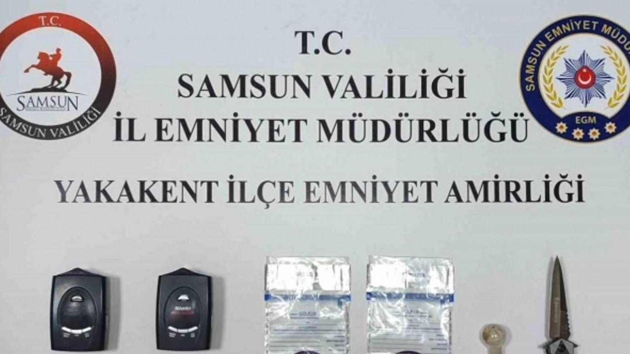 Samsun’da 2 adet radar tespit cihazı ve uyuşturucu madde ele geçti