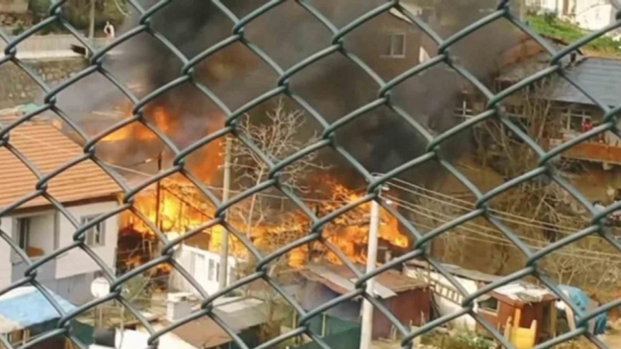 Yangın faciası: Baba ve oğlunun evleri küle döndü