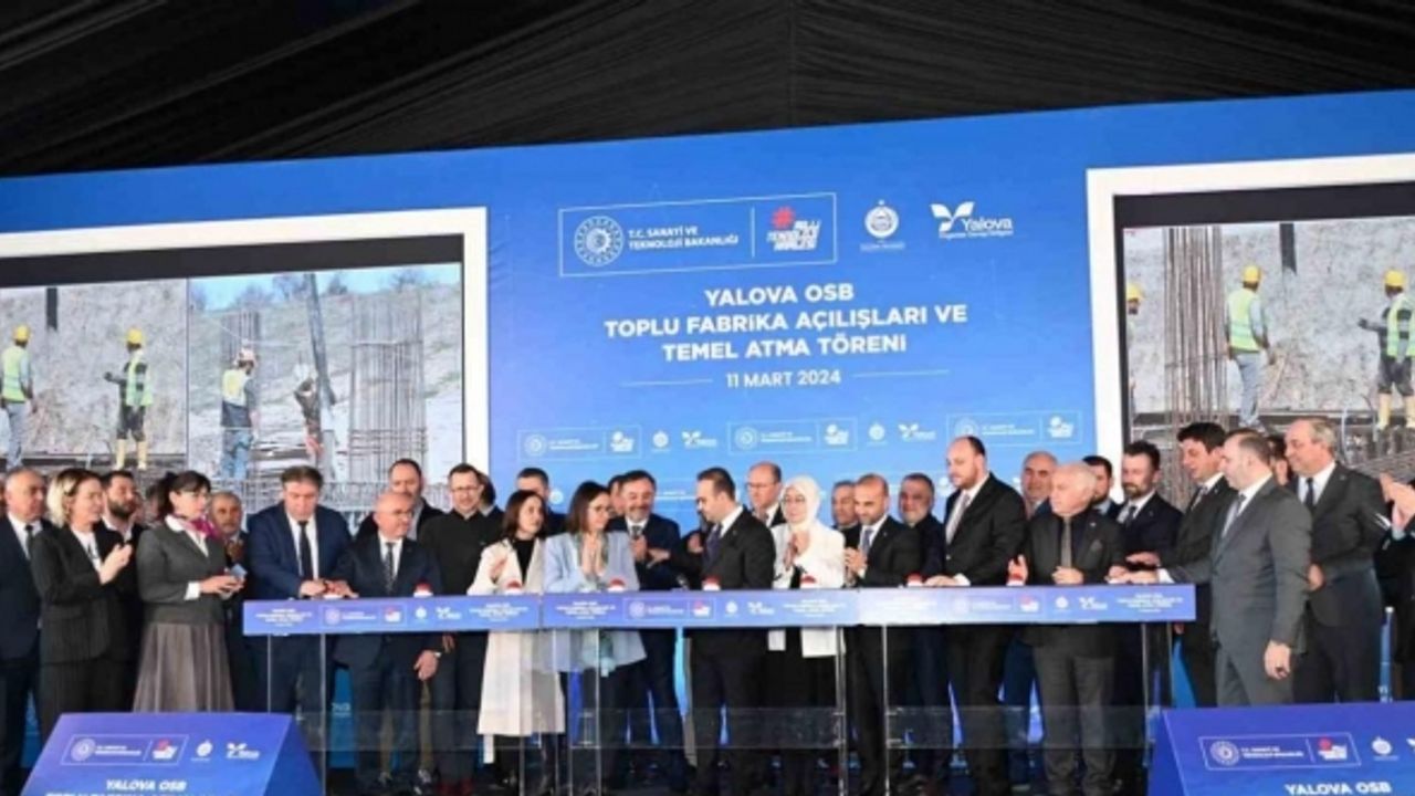 Bakan Kacır, Yalova Makine OSB’de toplu temel atma ve açılış töreninde konuştu