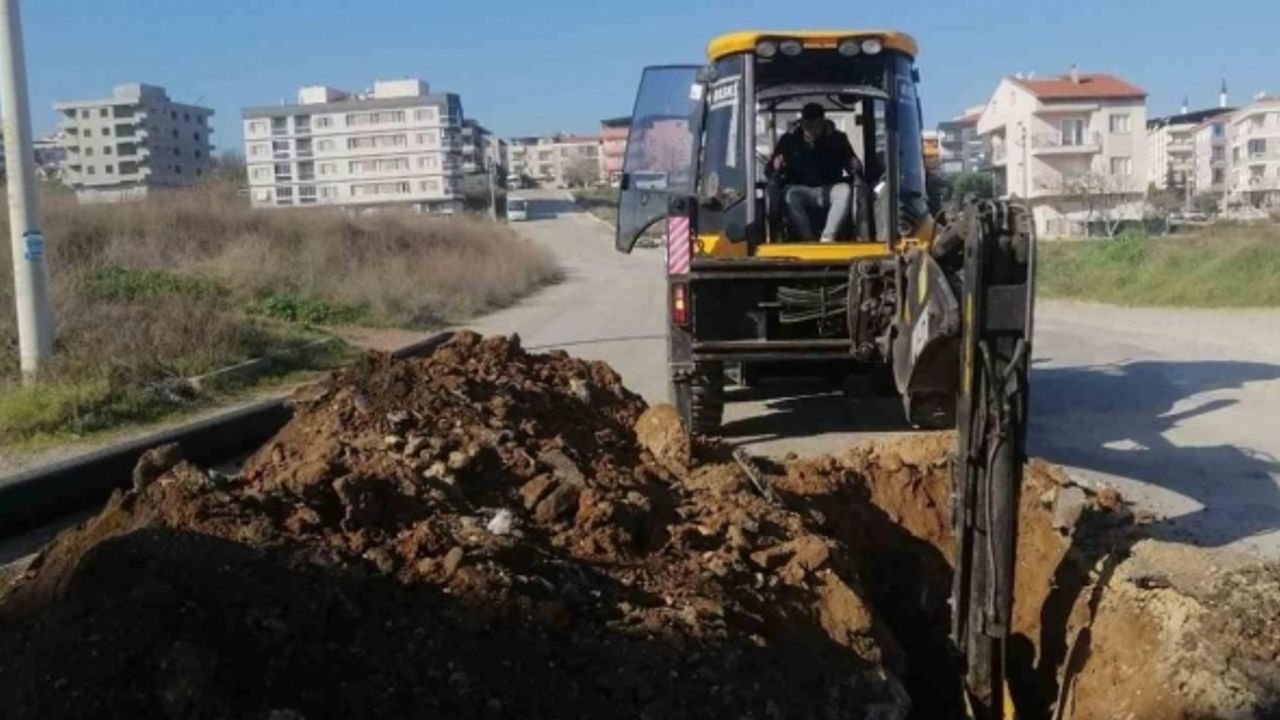 Turgutlu Fatih Sanayi Sitesi’nde yağmur suyu hattı çalışması yapıldı