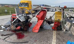 Edirne’de kazada ortadan ikiye bölünen traktör sürücüsü feci şekilde can verdi