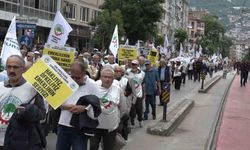 Bursa’da emekliler yürüyüş düzenledi