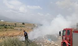 Hassa’da çöplük alanda yangın çıktı