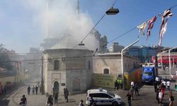 Taksim Meydanı’nda korkutan yangın: Boyalar patladı, panik yaşandı