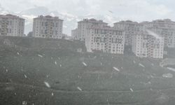 Yüksekova’da dolu yağışı