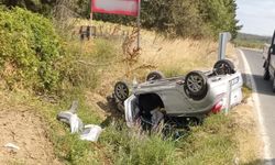 Keşan’da takla atan otomobilde 3 kişi yaralandı