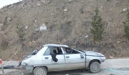 Çankırı’da takla atan otomobildeki 2 kişi yaralandı
