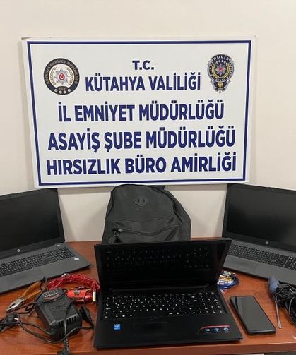 Çeşitli okullardan bilgisayarların çalınması olaylarının faili Kütahya’da yakalandı