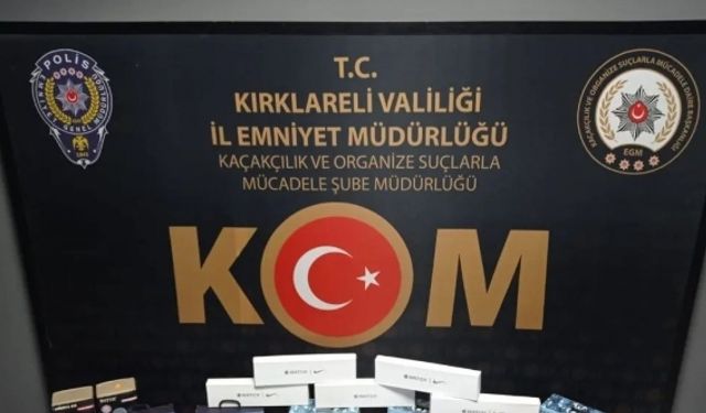 Babaeski’de kaçak elektronik eşya operasyonu