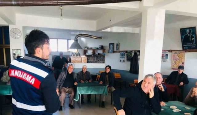 Edirne Jandarması köylerde vatandaşları bilgilendiriyor