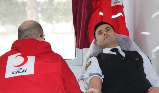 Yozgat’ta jandarma personeli kan bağışında bulundu