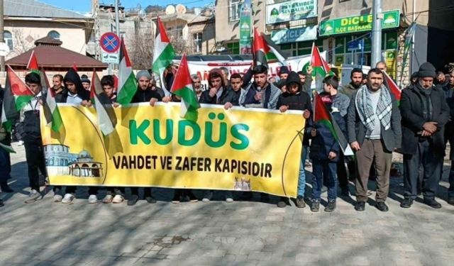 Dicle ilçesinde Filistin’e destek açıklaması