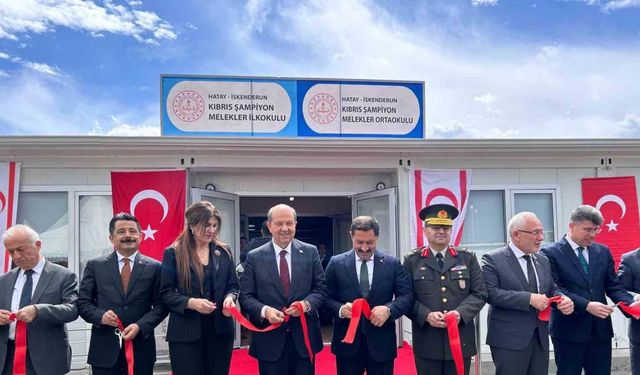 KKTC Cumhurbaşkanı Tatar, İskenderun’da Kıbrıs Şampiyon Melekler İlkokul ve Ortaokulu’nun açılışını    yaptı