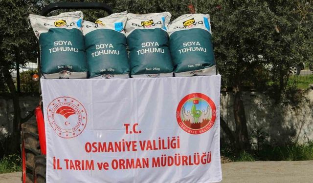 Osmaniye’de çiftçilere soya tohumu desteği