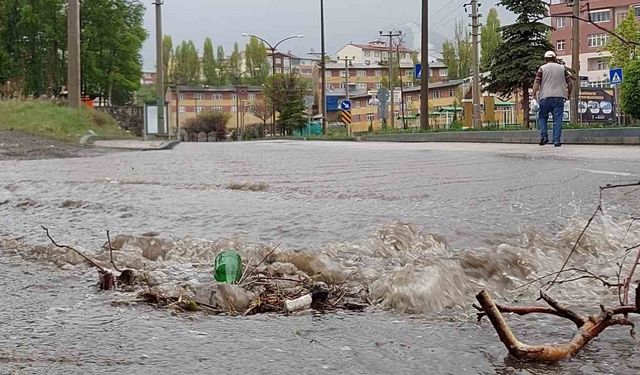 Erzurum’da yağmur etkili oldu