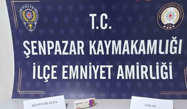 Kastamonu’da 57 adet sentetik ecza hapı ele geçirildi: 1 gözaltı