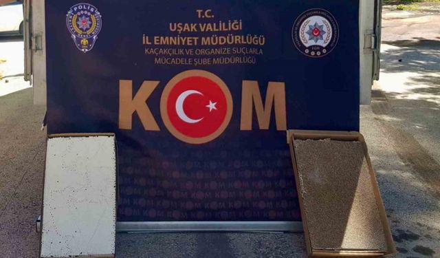 Uşak’ta 4 milyon 250 bin değerinde kaçak makaron ele geçirildi