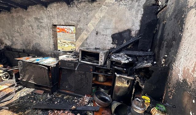Ardahan’da sobadan çıkan yangın evi küle çevirdi