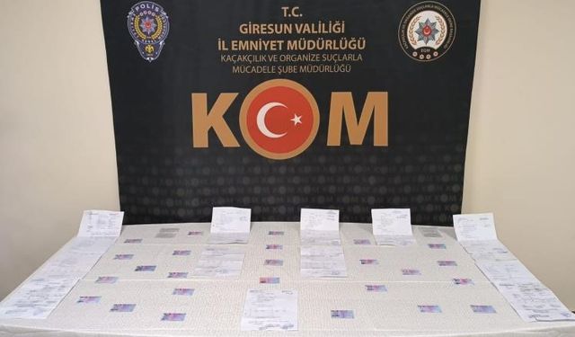 Giresun’da sahte ehliyet operasyonu: 6 gözaltı