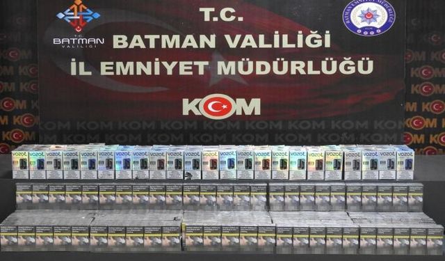 Batman’da gümrük kaçağı sigaralar ele geçirildi: 2 gözaltı