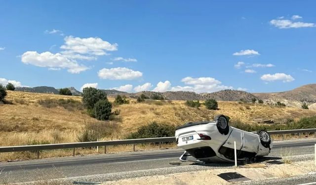 Batman’da ters dönen otomobilde: 3 yaralı