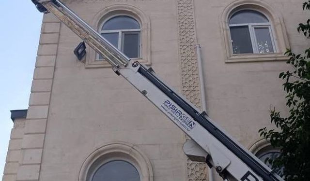 Batman’da yuvasında düşen yavru leylek yerine bırakıldı