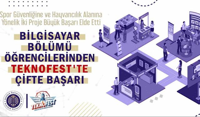 Bilgisayar mühendisliği bölümü öğrencilerinden çifte başarı