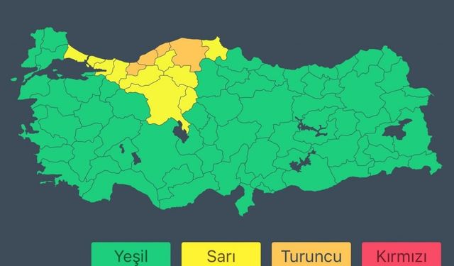 Düzce için turuncu uyarı