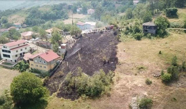 Kastamonu’da tarlada çıkan anız yangını, evlere sıçramadan söndürüldü