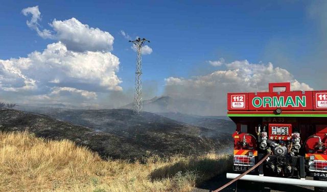 Kırsal alandaki yangın ormana sıçramadan söndürüldü