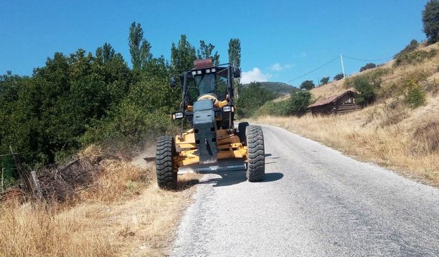 Kütahya’da orman yangınlarına karşı yol kenarları temizleniyor